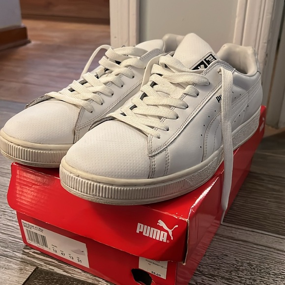 Men’s White Puma Smash v2 L Plus Sneakers - Picture 2 of 11